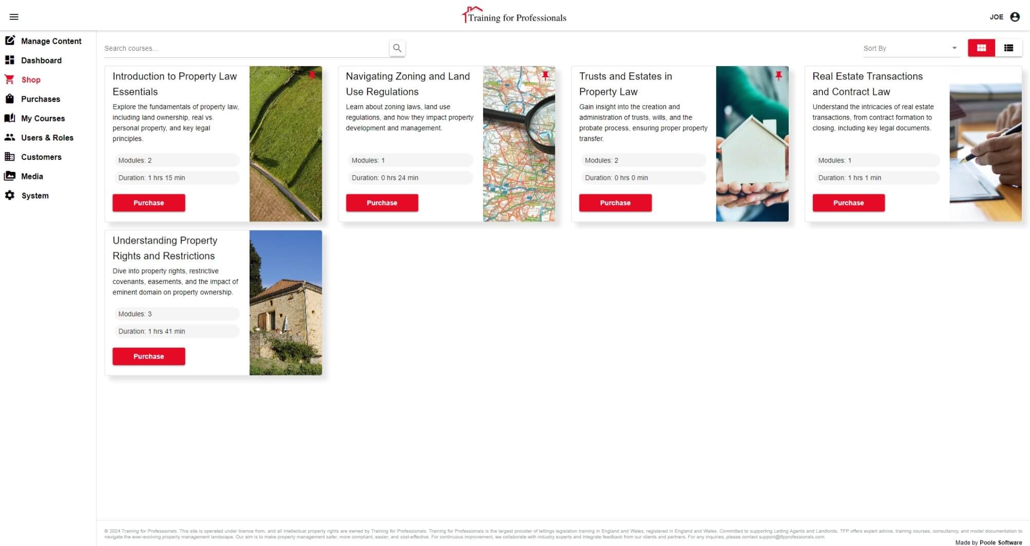 Online learning platform shop image